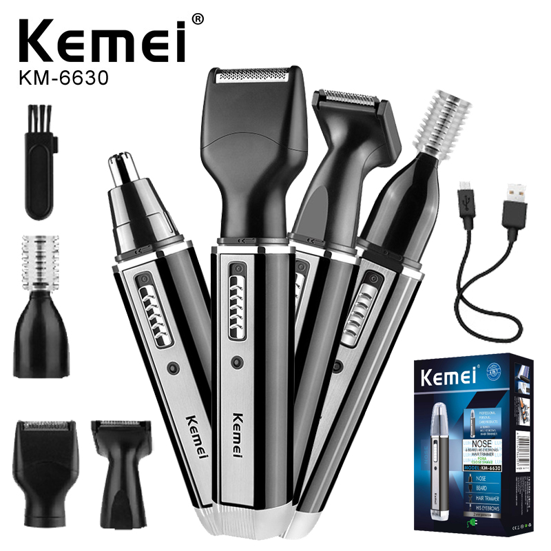 Men Grooming Hygiene - Kemei-6630 จมูกผมTrimmerสําหรับจมูกหูทําความสะอาดจมูกTrimmer Beard Trimmerสําหรับเครื่องโกนหนวดชายEyebrow Groomingชุด