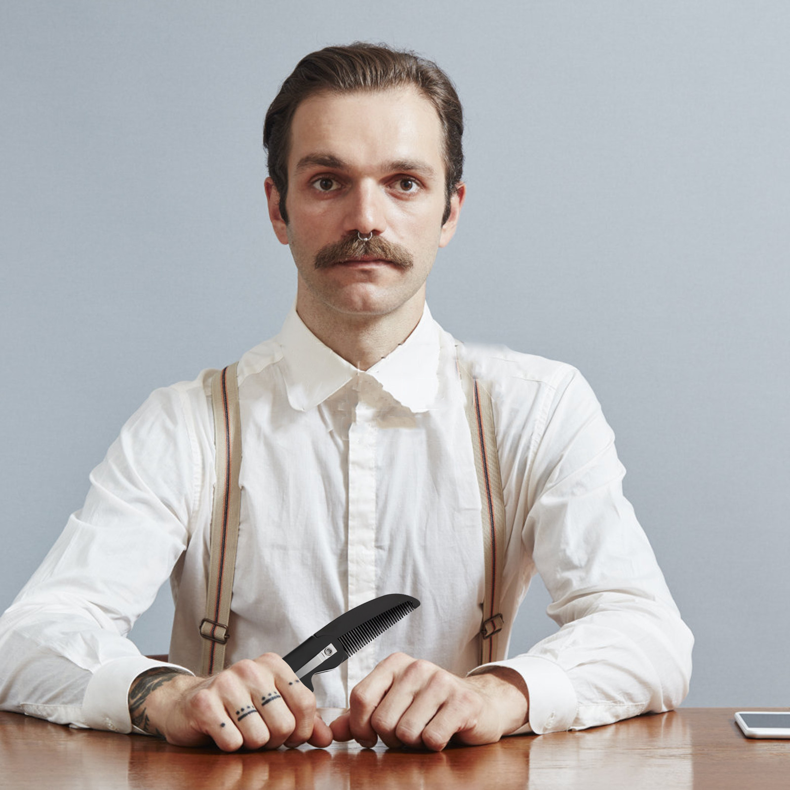 Men'S Grooming Tool - หวีพับได้ 4 ชิ้น หวีพกพาสำหรับจัดแต่งทรงผม อุปกรณ์ดูแลหนวดเคราสำหรับผู้ชาย เหมาะสำหรับการเดินทาง