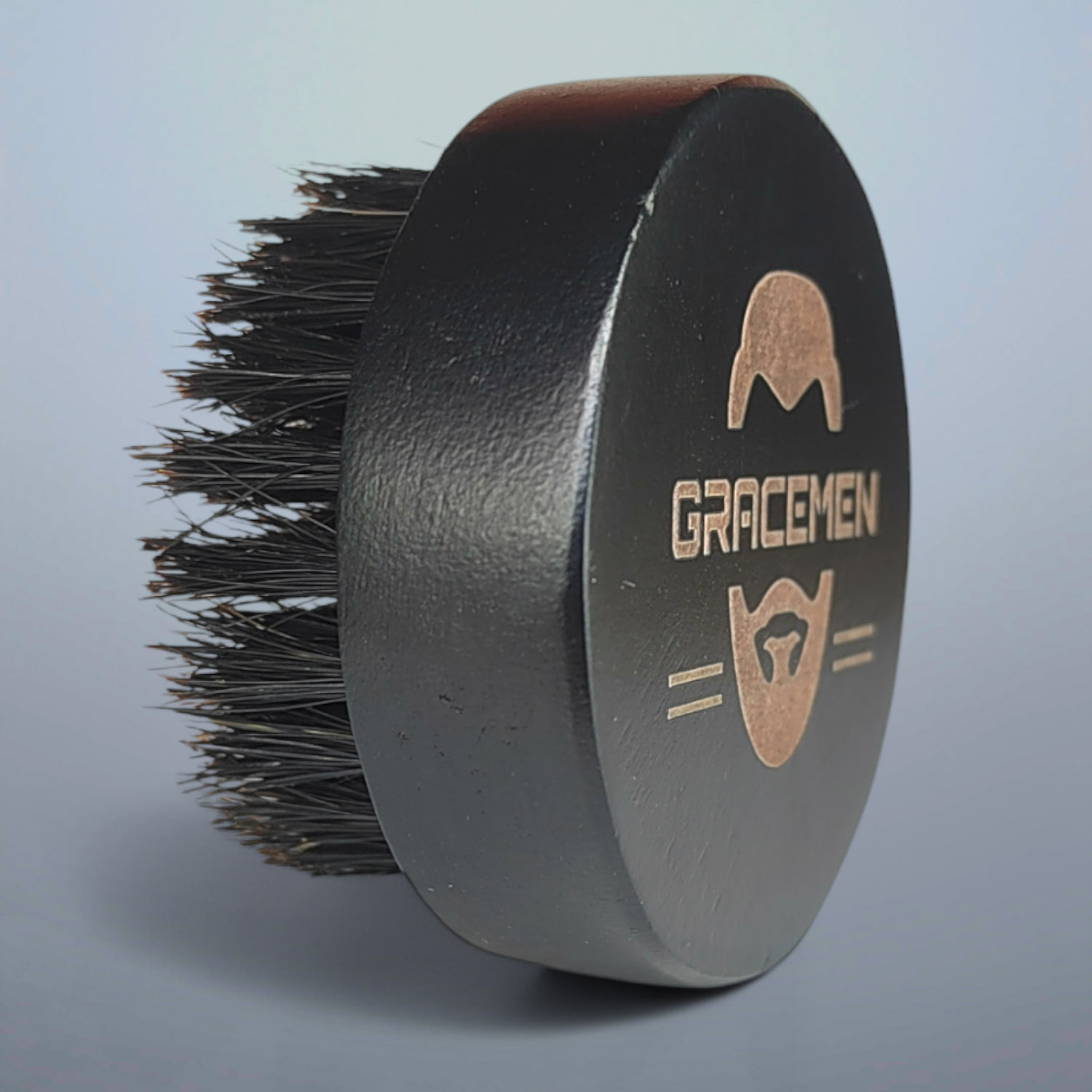 Men Grooming Hygiene - แปรงเคราทรงกลมสำหรับผู้ชาย – ขนแปรงธรรมชาติจากขนหมูป่า 100% ด้ามไม้ แปรงดูแลขนบนใบหน้าสำหรับการดูแลเคราและหนวด