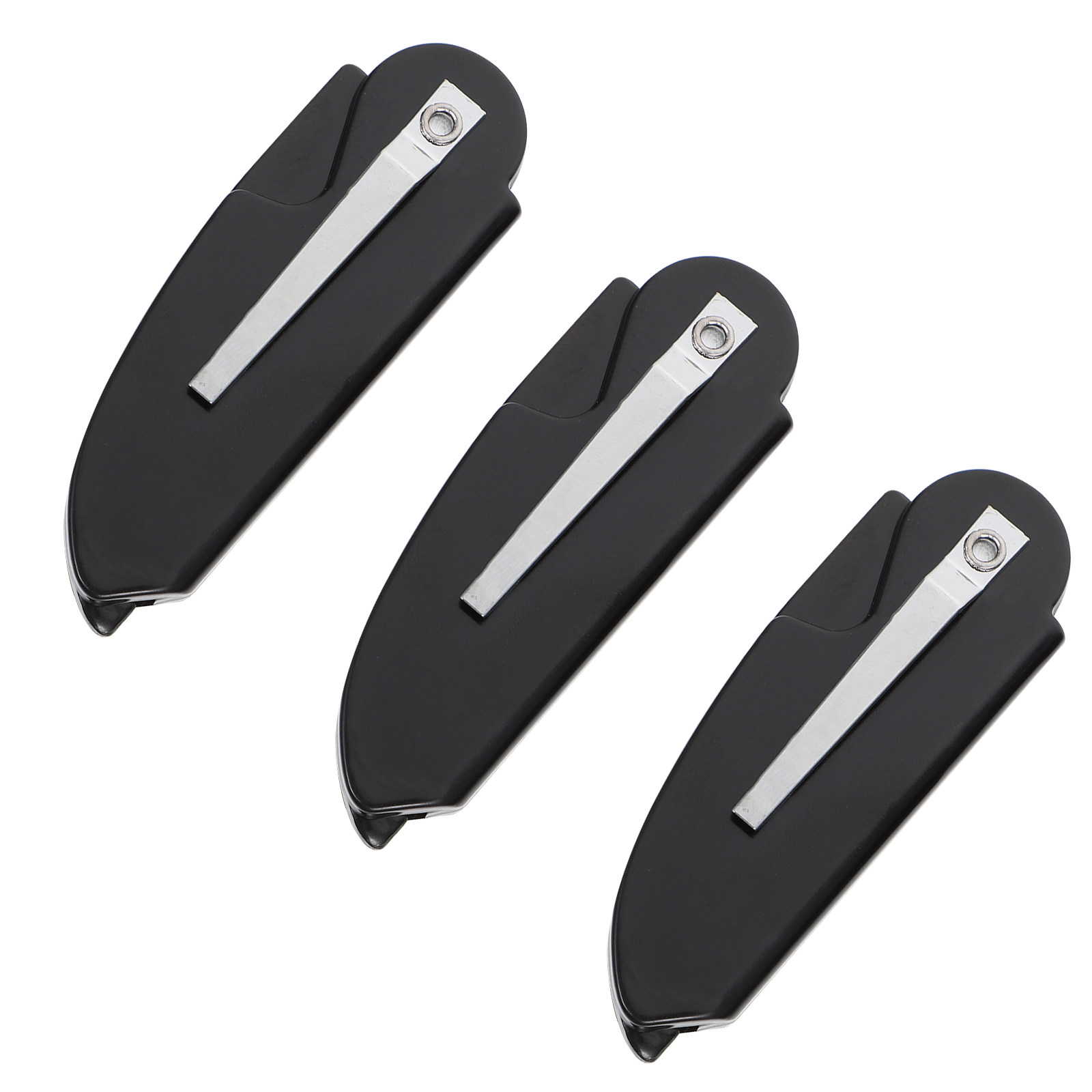 Men'S Grooming Tool - หวีจัดแต่งหนวดเคราแบบพับได้ 3 ชิ้น สีดำ วัสดุพลาสติก อุปกรณ์ดูแลหนวดเคราสำหรับผู้ชาย