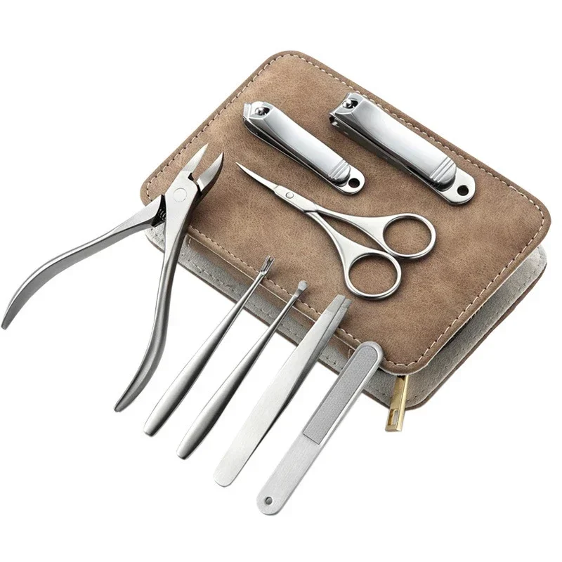 Men'S Grooming Tool - 8/12pcs Professional เล็บชุดสแตนเลสสตีลเล็บชุดเครื่องตัดเล็บเท้า Travel Pedicure เครื่องมือสําหรับสตรีและผู้ชาย