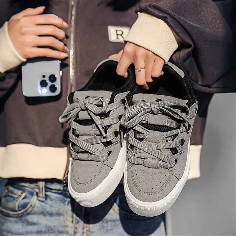 Young Men'S Grooming Kit - กับ Lacing Hiphop ผู้หญิงรองเท้าสเก็ตบอร์ดวอลเลย์บอลรองเท้าผ้าใบสําหรับสตรี Beige Boot