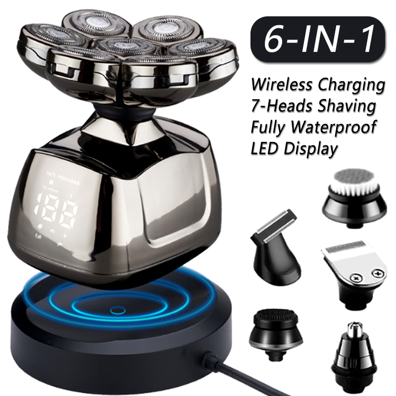 Men'S Grooming Shaver - เครื่องโกนหนวดไฟฟ้าสำหรับผู้ชาย เครื่องโกนศีรษะแบบมัลติฟังก์ชั่น เครื่องโกนหนวดแบบชาร์จไฟได้ เครื่องโกนหนวดพกพาสำหรับผู้ชาย สำหรับการดูแลตัวเองในชีวิตประจำวัน