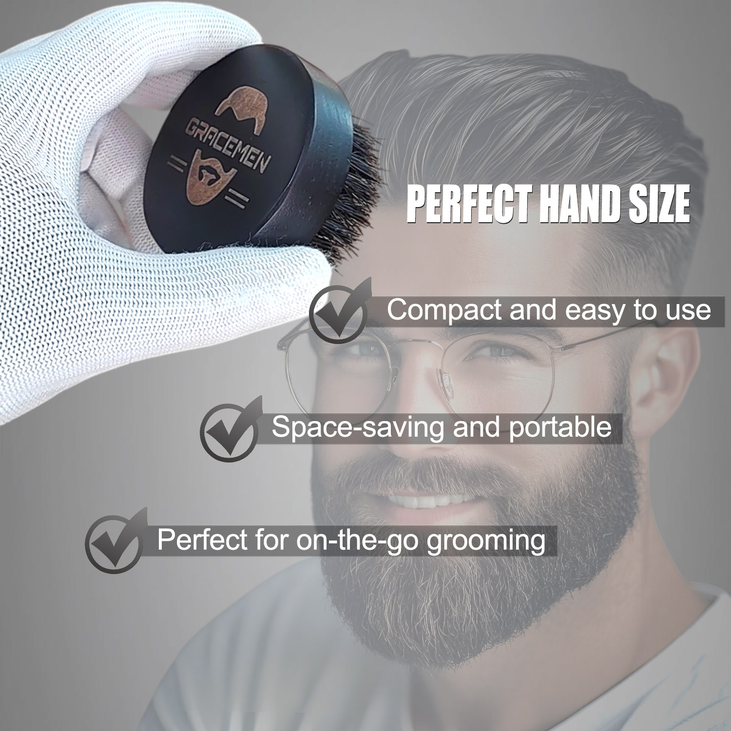 แปรงเคราทรงกลมสำหรับผู้ชาย – ข - Men Grooming Hygiene บทวิจารณ์และราคา