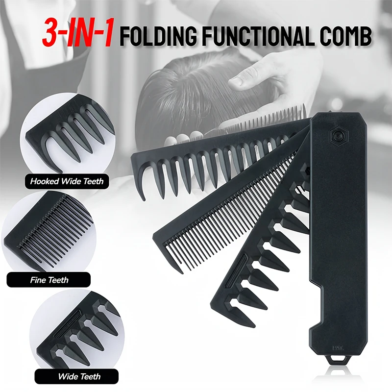 หวีจัดแต่งทรงผม 3-in-1 แบบพับไ - Men Grooming Hygiene บทวิจารณ์และราคา