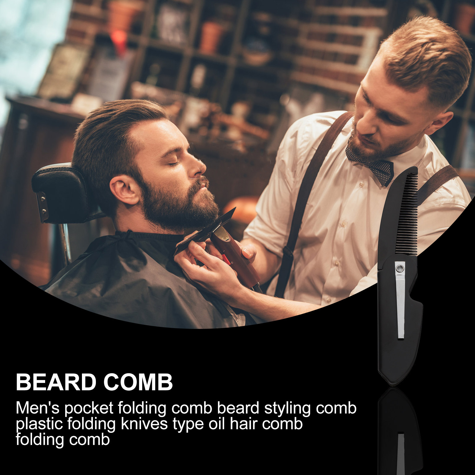 หวีจัดแต่งหนวดเคราแบบพับได้ 3  - Men'S Grooming Tool บทวิจารณ์และราคา