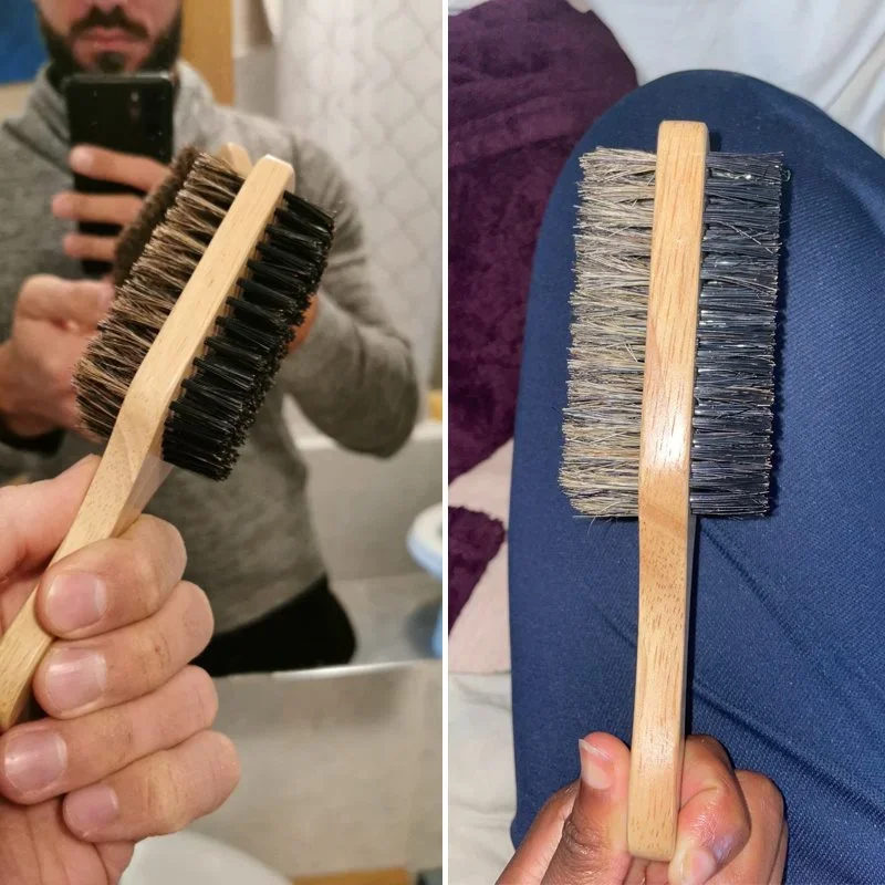 แปรงปัดเคราพร้อมด้ามไม้ธรรมชาต - Men Grooming Hygiene บทวิจารณ์และราคา