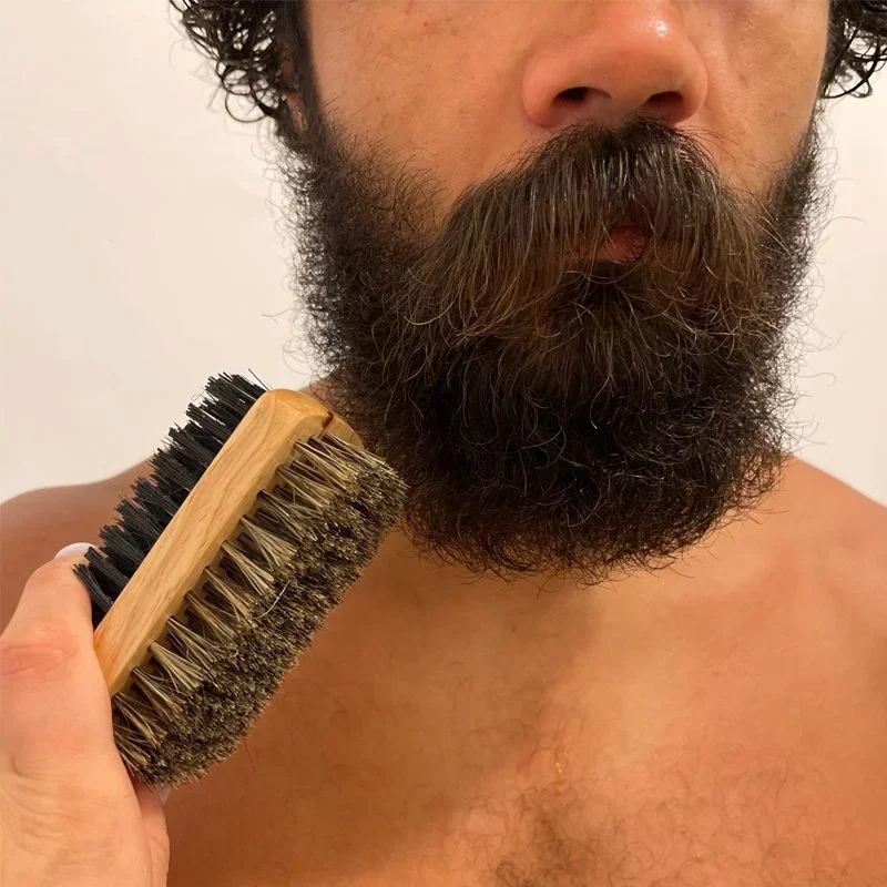 แปรงปัดเคราพร้อมด้ามไม้ธรรมชาต - Men Grooming Hygiene บทวิจารณ์และราคา