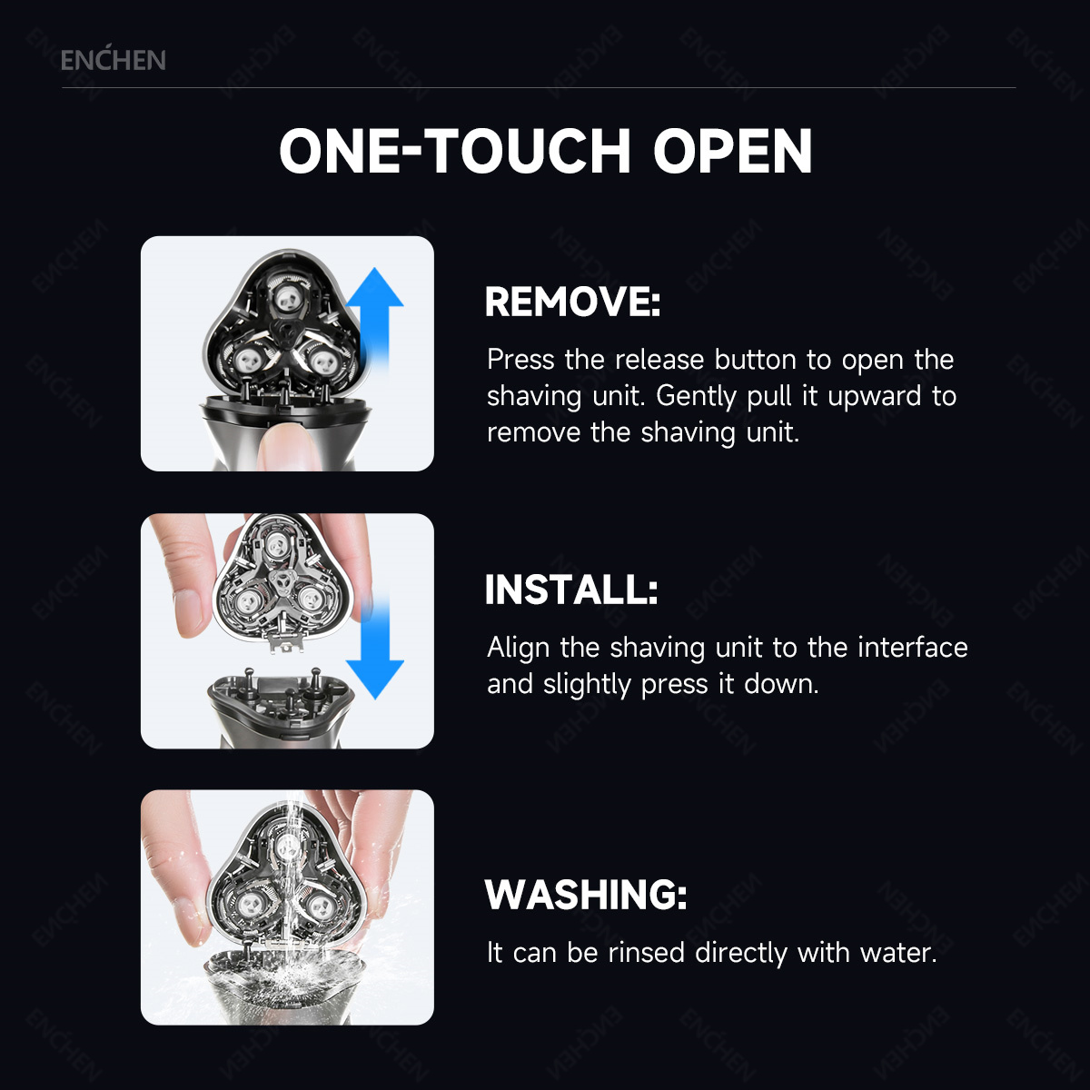 หัวโกนไฟฟ้าสำรอง ENCHEN Blacks - Men'S Grooming Trimmer บทวิจารณ์และราคา
